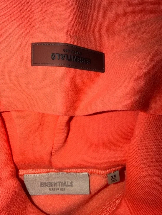 100% Authentic Fear of God coral pullover hoodie XS oversized - Picture 5 of 5